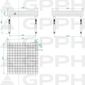Stół Spawalniczy GPPH Eco Fi16 1200 x 1200 mm 50 x 50 Stopy - Wymiary