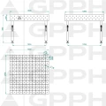 Stół Spawalniczy GPPH Eco Fi16 1200 x 1200 mm Diagonalna Stopy - Wymiary