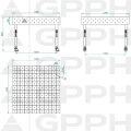 Stół Spawalniczy GPPH Eco Fi16 1200 x 1200 mm 100 x 100 Koła - Wymiary