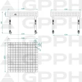 Stół Spawalniczy GPPH Eco Fi16 1200 x 1200 mm 50 x 50 Koła - Wymiary