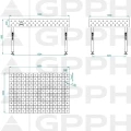 Stół Spawalniczy GPPH Eco Fi28 1500 x 1000 mm 100 x 100 Stopy - Wymiary