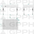 Stół Spawalniczy GPPH Eco Fi28 1500 x 1000 mm Diagonalna Stopy - Wymiary