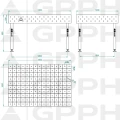 Stół Spawalniczy GPPH Eco Fi16 1500 x 1000 mm 100 x 100 Stopy - Wymiary