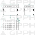 Stół Spawalniczy GPPH Eco Fi16 1500 x 1000 mm 50 x 50 Stopy - Wymiary