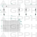 Stół Spawalniczy GPPH Eco Fi16 1500 x 1000 mm 50 x 50 Koła - Wymiary