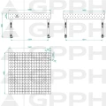 Stół Spawalniczy GPPH Eco Fi16 1500 x 1480 mm 100 x 100 Koła - Wymiary