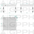 Stół Spawalniczy GPPH Eco Fi16 1500 x 1480 mm 50 x 50 Koła - Wymiary