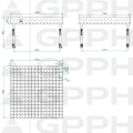 Stół Spawalniczy GPPH Eco Fi16 1500 x 1480 mm Diagonalna Koła - Wymiary