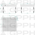 Stół Spawalniczy GPPH Eco Fi28 1500 x 1480 mm 100 x 100 Koła - Wymiary