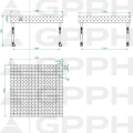 Stół Spawalniczy GPPH Eco Fi28 1500 x 1480 mm Diagonalna Koła - Wymiary