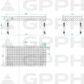 Stół Spawalniczy GPPH Eco Fi28 2000 x 1000 mm Diagonalna Koła - Wymiary