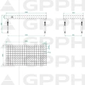 Stół Spawalniczy GPPH Eco Fi16 2000 x 1000 mm 100 x 100 Stopy - Wymiary