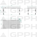Stół Spawalniczy GPPH Eco Fi16 2000 x 1000 mm 50 x 50 Koła - Wymiary