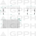Stół Spawalniczy GPPH Eco Fi16 2000 x 1000 mm Diagonalna Koła - Wymiary