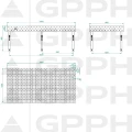 Stół Spawalniczy GPPH Eco Fi28 2400 x 1200 mm Diagonalna Stopy - Wymiary