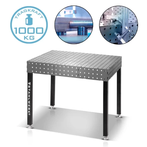 Stół spawalniczy Stahlwerk WT-100 3D ST - 1000kg | D16 | 6mm | 100 x 80 cm