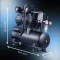 Kompresor Bezolejowy Stahlwerk ST-110 Pro - Wymiary