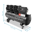 Kompresor Bezolejowy Stahlwerk ST-1010 Pro - Wymiary