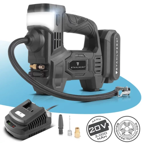 Akumulatorowy kompresor powietrza STAHLWERK ADK-20 ST - 72 W | 2 Ah