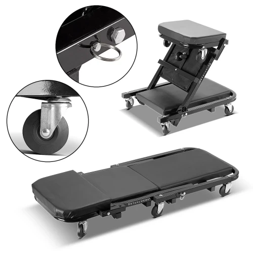 Taboret warsztatowy leżanka 2w1 STAHLWERK FRC-40 ST - udźwig 150 kg