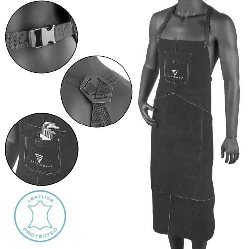 Fartuch spawalniczy ochronny STAHLWERK - rozmiar XL