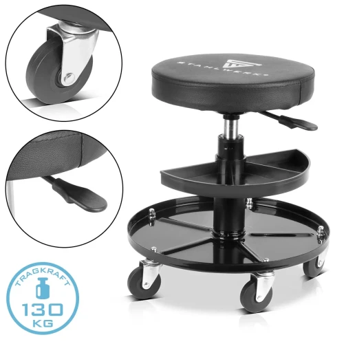 Taboret / stołek warsztatowy STAHLWERK WRH-295 ST