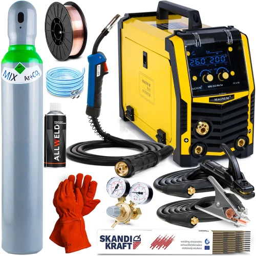 Spawarka Migomat Magnum MIG 212 Alu Cu Synergia 200 A 230V - 3w1 Zestaw #1AK