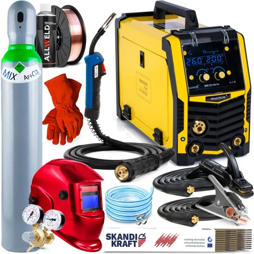 Spawarka Migomat Magnum MIG 212 Alu Cu Synergia 200 A 230V - 3w1 Zestaw #2AK