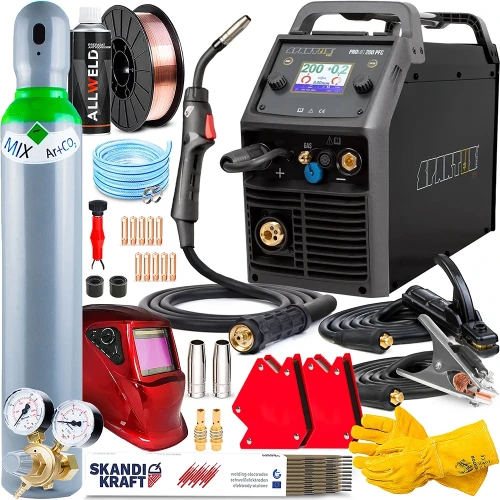 Spartus ProMIG 200 PFC z uchwytem SPM 150R - 3m Spawarka MIG MAG TIG DC MMA - Zestaw #2
