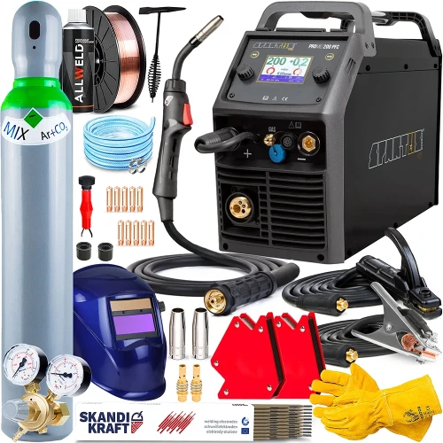 Spartus ProMIG 200 PFC z uchwytem SPM 150R - 3m Spawarka MIG MAG TIG DC MMA - Zestaw #3