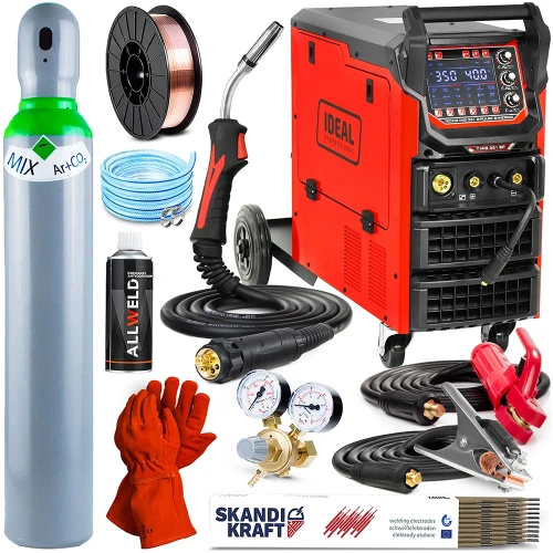 Spawarka Migomat Ideal Tecno MIG 351 S-pulse Synergic - 400V z Pulsem - Zestaw #1 AK