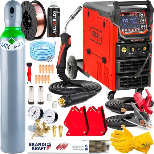 Spawarka Migomat Ideal Tecno MIG 331 S-pulse Synergic - 400V z Pulsem - Zestaw #1