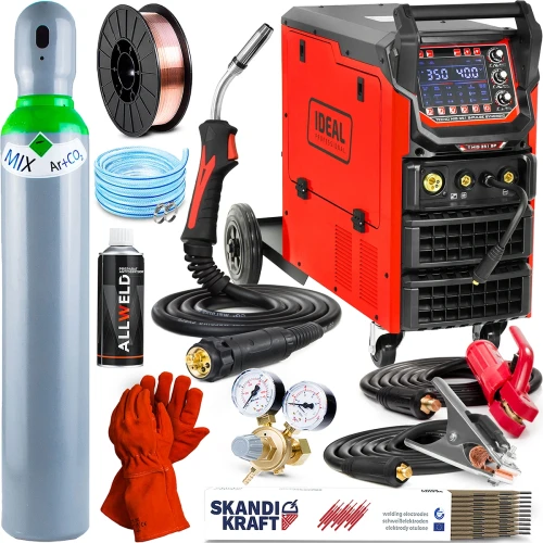 Spawarka Migomat Ideal Tecno MIG 331 S-pulse Synergic - 400V z Pulsem - Zestaw #1 AK