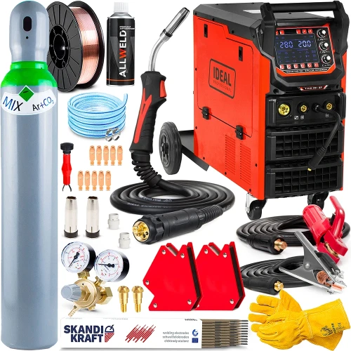 Spawarka Migomat Ideal Tecno MIG 281 S-pulse Synergic - 400V - Zestaw #1