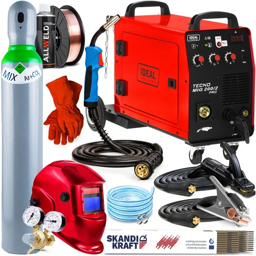 Spawarka Migomat Ideal Tecno MIG 200 / 2 MMA Pro 230V / 400V - Zestaw #2 AK