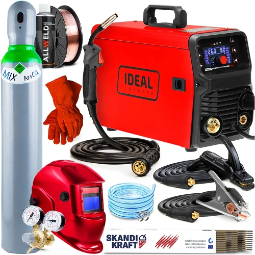 Spawarka Migomat Ideal Praktik MIG 201 Synergic LED - Zestaw #2 AK