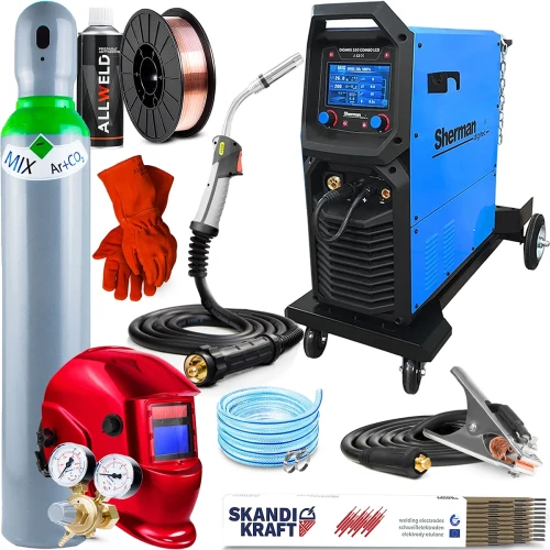 Spawarka Migomat Sherman DIGIMIG 350 COMBO LCD - Zestaw #2 AK