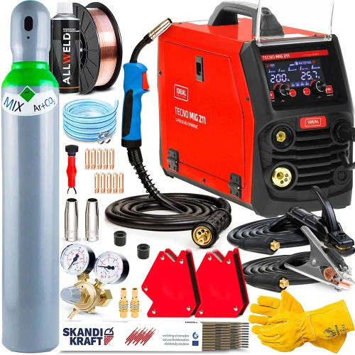 Spawarka Migomat Ideal Tecno MIG 211 S-PULSE ALU Synergic - Zestaw #1