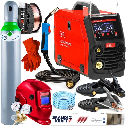 Spawarka Migomat Ideal Tecno MIG 211 S-PULSE ALU Synergic - Zestaw #2 AK