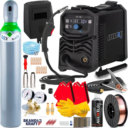 Spawarka Migomat Spartus Easy MIG 130 - bezgazowy z Synergią - Zestaw #1