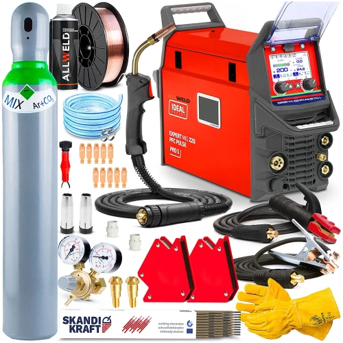 Spawarka Migomat Ideal Expert MIG 220 PFC Pulse Pro5 LCD - Zestaw #1