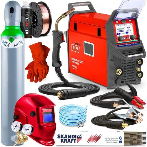 Spawarka Migomat Ideal Expert MIG 220 PFC Pulse Pro5 LCD - Zestaw #2 AK
