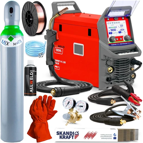 Spawarka Migomat Ideal Expert MIG 301 Puls Pro 7 - Zestaw #1 AK