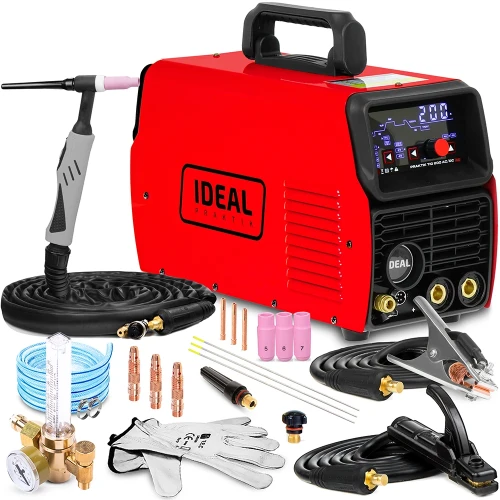 Spawarka Inwertorowa Ideal Praktik TIG 200 AC DC LED - Puls, IGBT - Zestaw #0