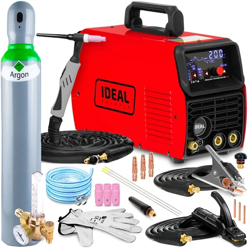 Spawarka Inwertorowa Ideal Praktik TIG 200 AC DC LED - Puls, IGBT - Zestaw #1
