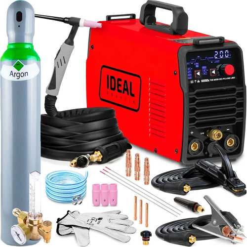 Spawarka Ideal Praktik TIG 202 DC Pulse LED - HF oraz LIFT, Cold Weld - Zestaw #1