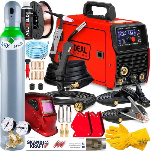 Spawarka Migomat Ideal Tecno MIG 203 Synergic LED, TIG ACX, MMA - 200A 3w1 - Zestaw #2