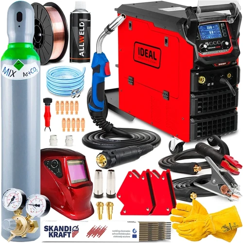 Spawarka Migomat Ideal Tecno MIG 366 Pulse Synergic LCD 400V - Zestaw #2