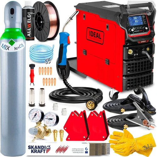 Spawarka Migomat Ideal Tecno MIG 286 Pulse Synergic LCD 400V - Zestaw #1