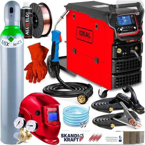 Spawarka Migomat Ideal Tecno MIG 286 Pulse Synergic LCD 400V - Zestaw #2 AK